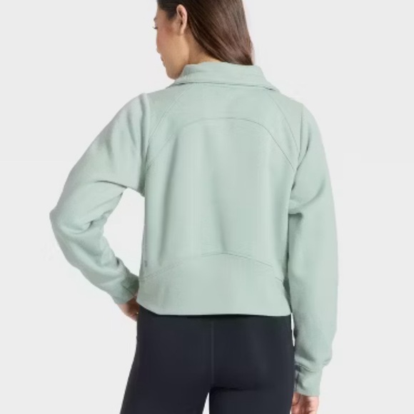 All in Motion Light Green Women's Quarter-Zip Sweatshirt - Picture 2 of 6